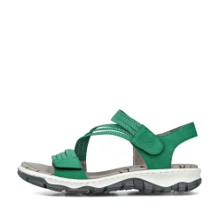 Rieker Women'S Trekking Sandals Grass Green