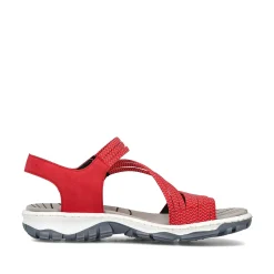 Rieker Women'S Trekking Sandals Cherry Red
