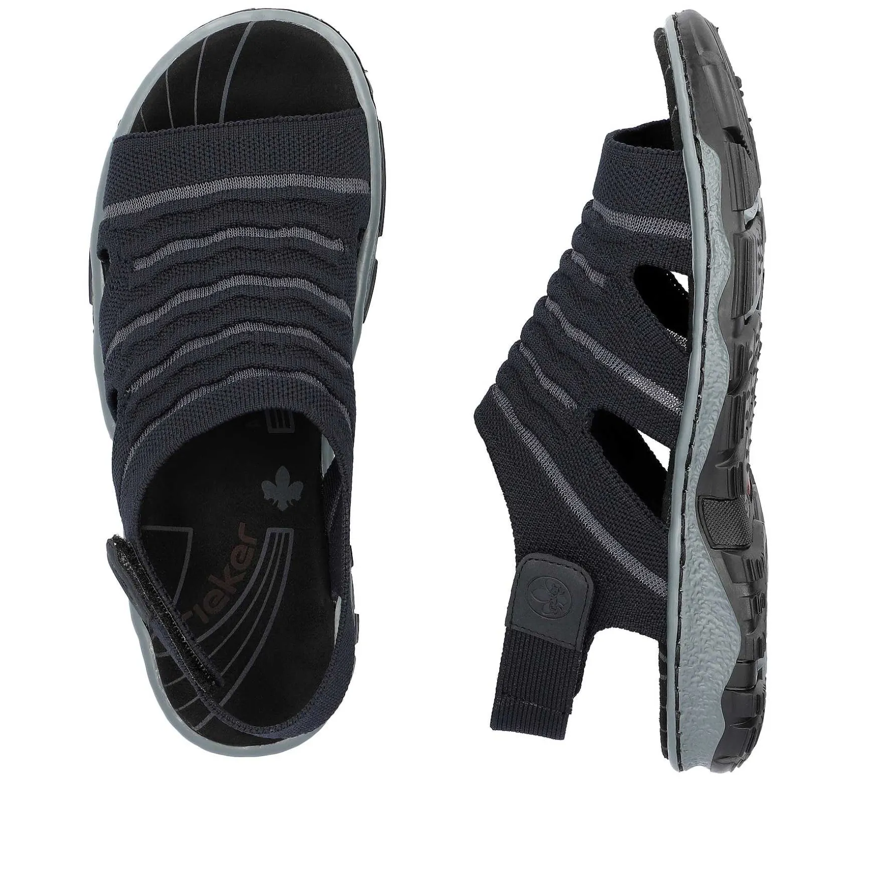 Rieker Women'S Trekking Sandals Steel Blue