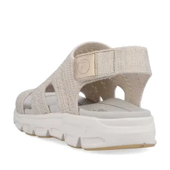Rieker Women'S Trekking Sandals Cream Beige