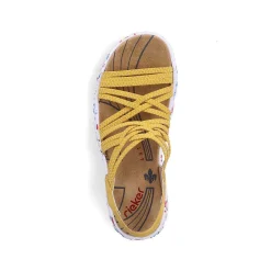 Rieker Women'S Trekking Sandals Sunflower Yellow-Multi