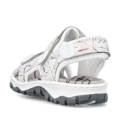 Rieker Women'S Trekking Sandals Pearl White-Multi