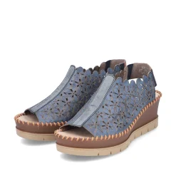Rieker Women'S Wedge Sandals Slate Blue