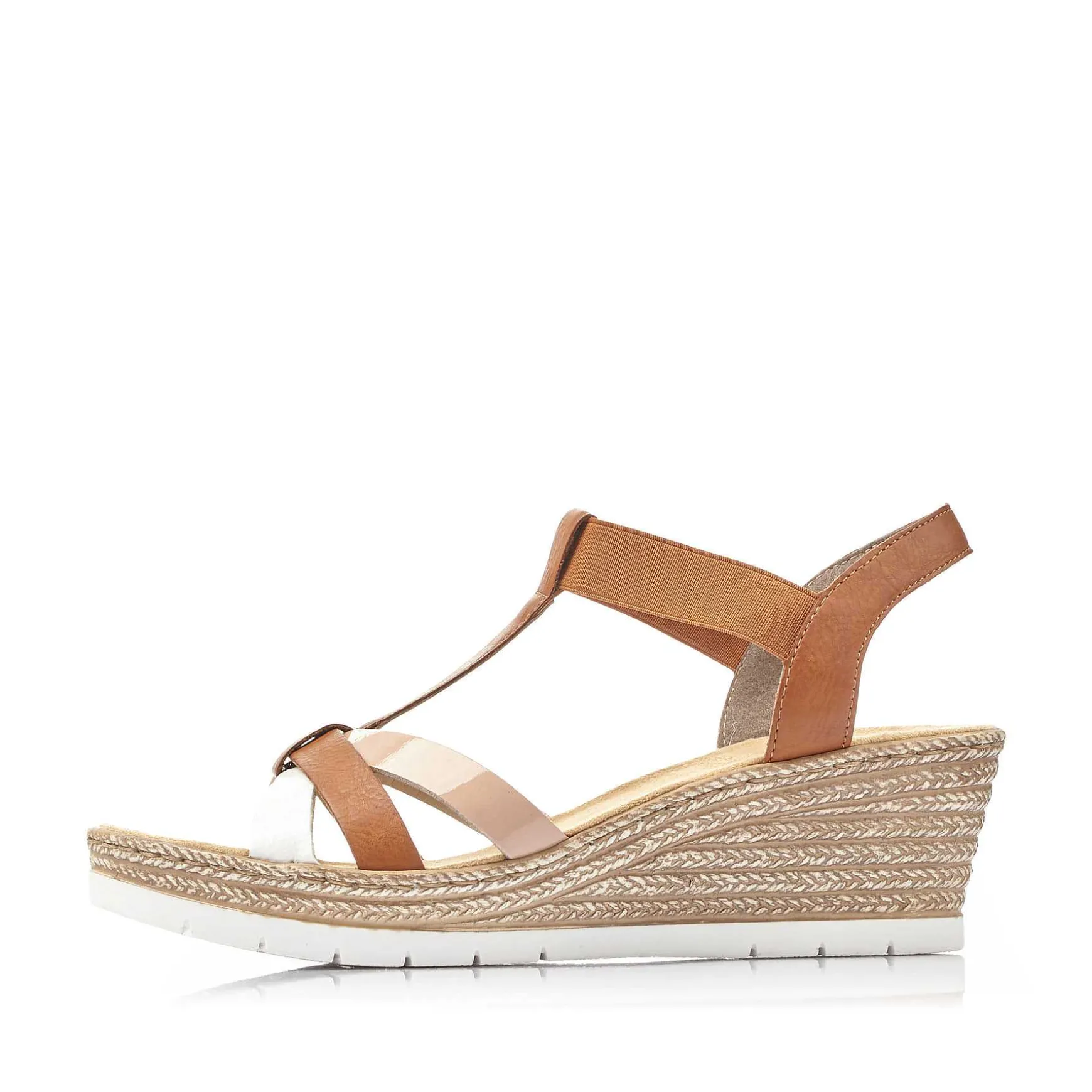 Rieker Women'S Wedge Sandals Coffee Brown