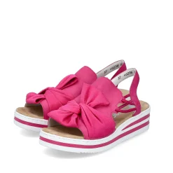 Rieker Women'S Wedge Sandals, Blood Pink