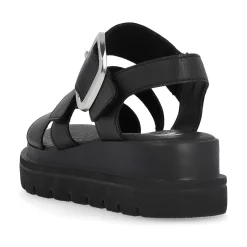 Rieker Women'S Wedge Sandals Midnight Black