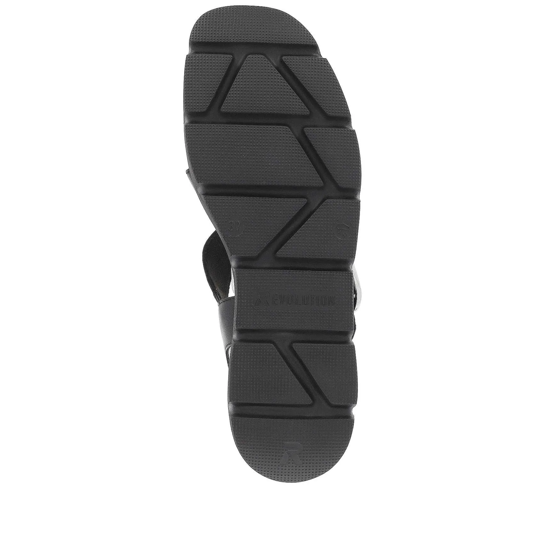 Rieker Women'S Wedge Sandals Noir