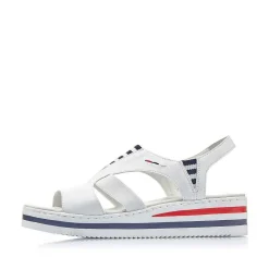 Rieker Women'S Wedge Sandals Pearl White