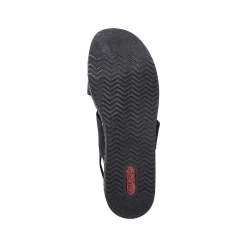 Rieker Women'S Wedge Sandals Jet Black
