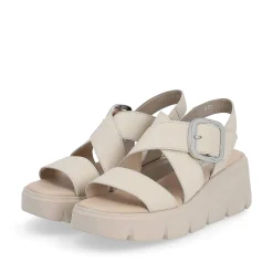 Rieker Women'S Wedge Sandals Sand Beige