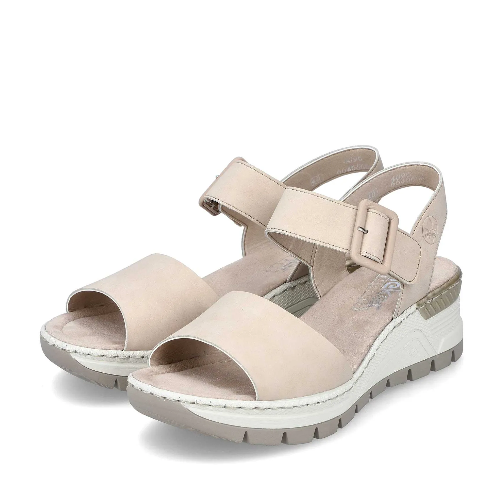 Rieker Women'S Wedge Sandals Champagne