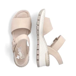 Rieker Women'S Wedge Sandals Champagne
