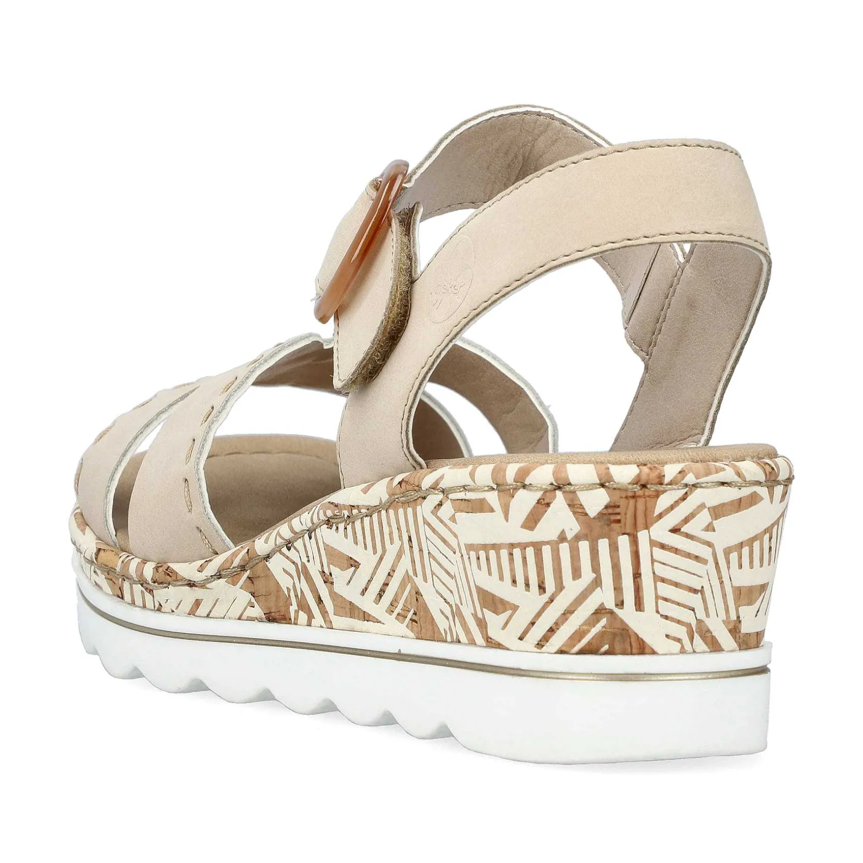 Rieker Women'S Wedge Sandals Champagne