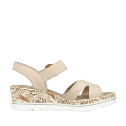 Rieker Women'S Wedge Sandals Champagne