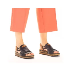 Rieker Women'S Wedge Sandals Pacific Blue