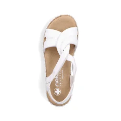 Rieker Women'S Wedge Sandals Snow White