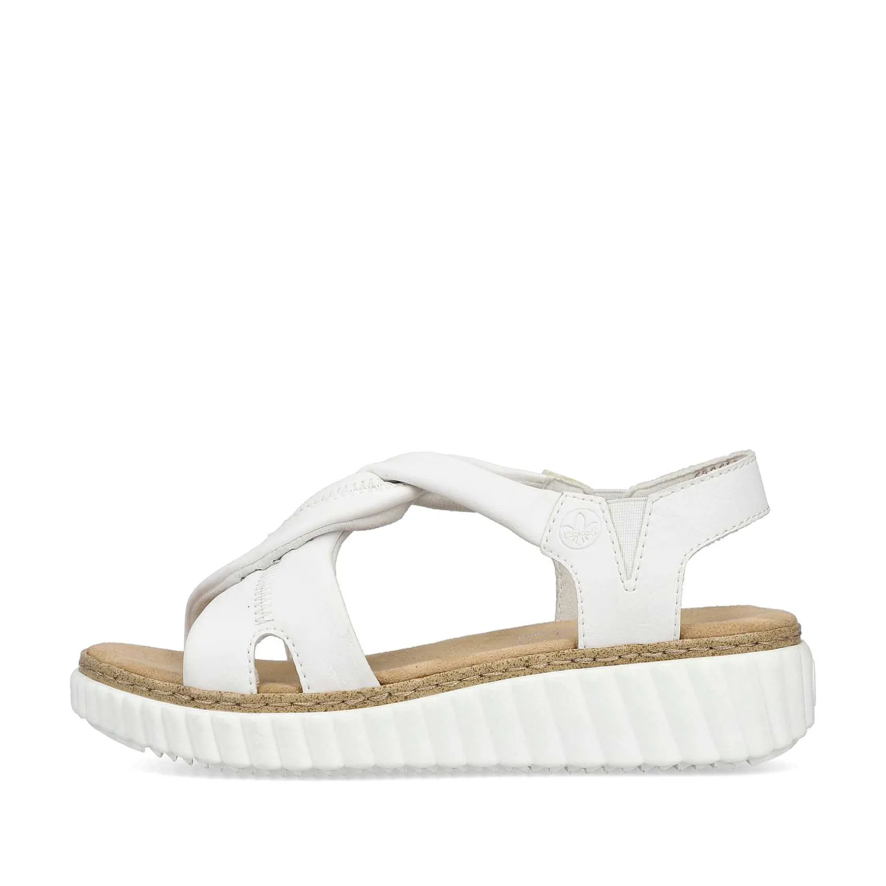 Rieker Women'S Wedge Sandals Snow White