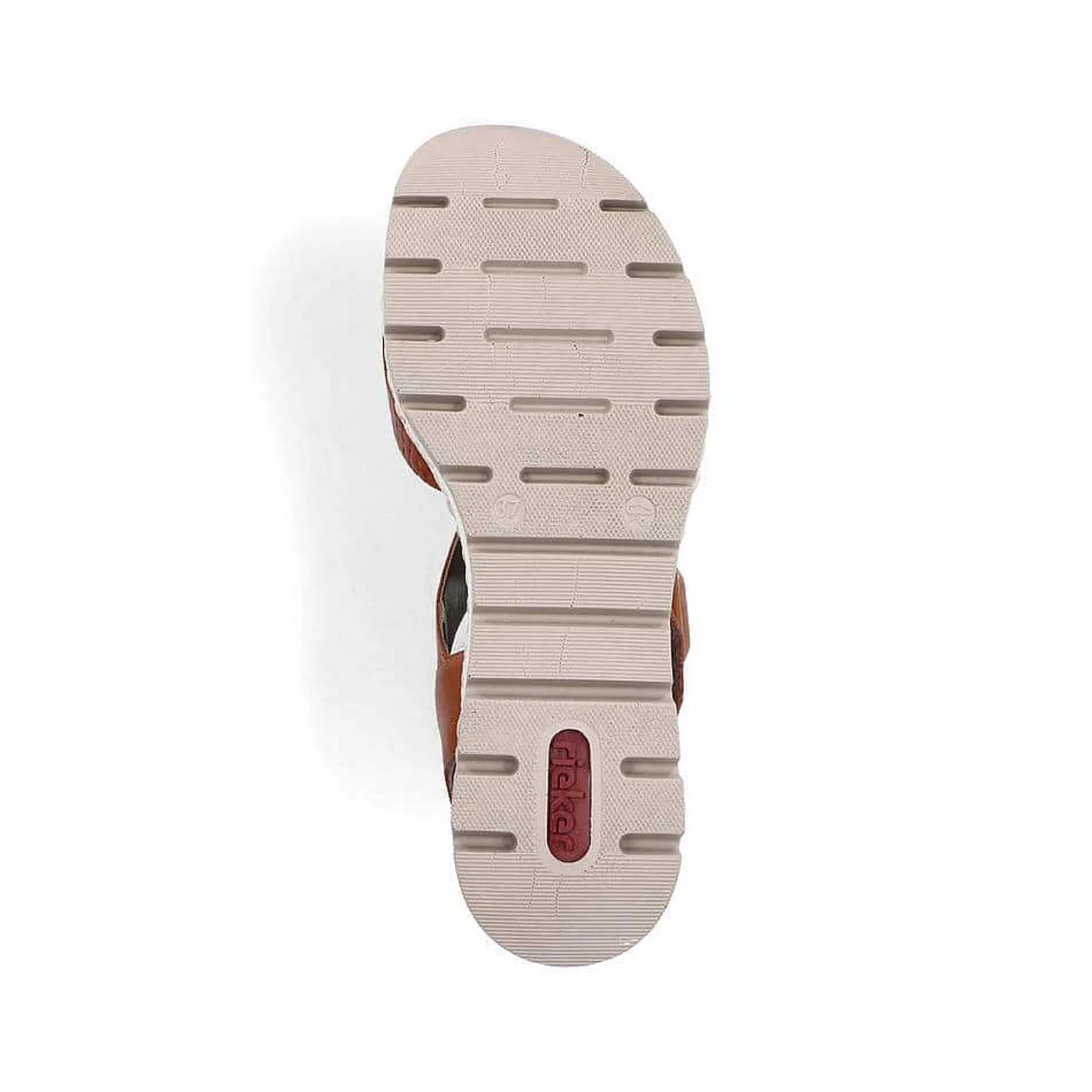Rieker Women'S Wedge Sandals Chestnut Brown